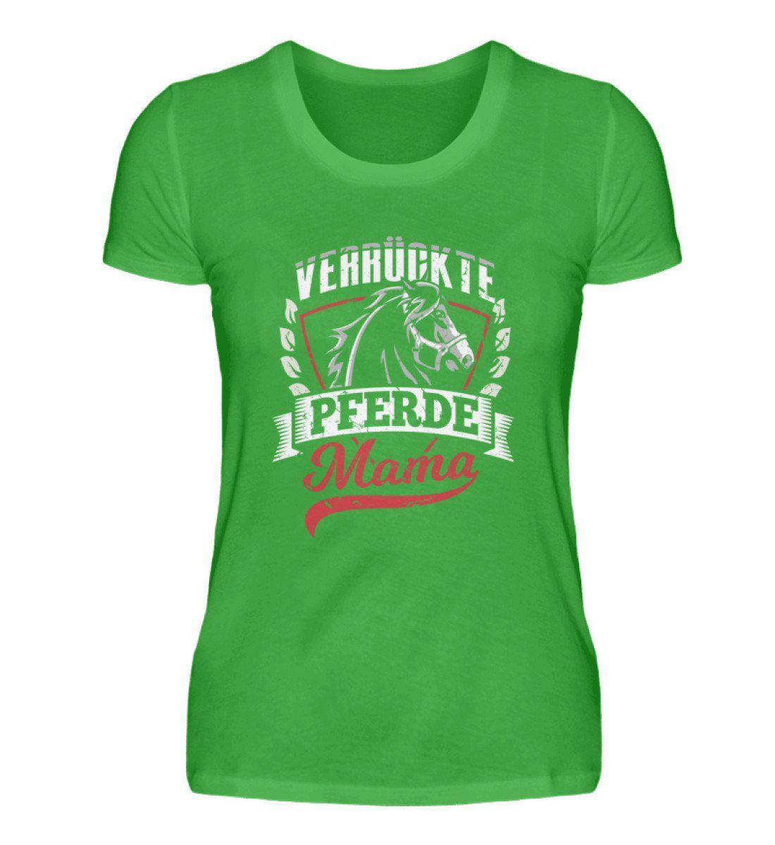 Verrückte Pferdemama · Damen T-Shirt-Damen Basic T-Shirt-Green Apple-S-Agrarstarz