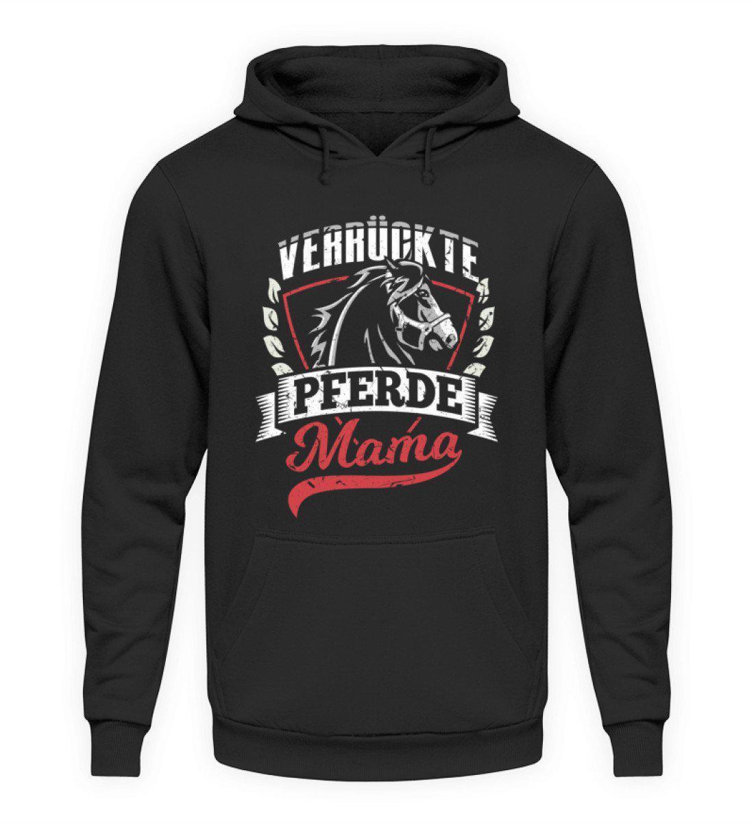 Verrückte Pferdemama · Unisex Kapuzenpullover Hoodie-Unisex Hoodie-Jet Black-S-Agrarstarz