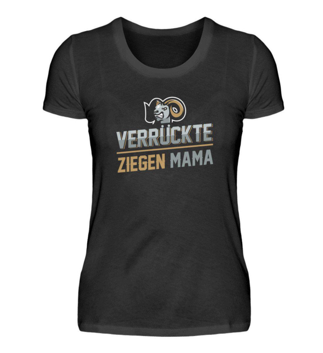 Verrückte Ziegenmama · Damen T-Shirt-Damen Basic T-Shirt-Black-S-Agrarstarz