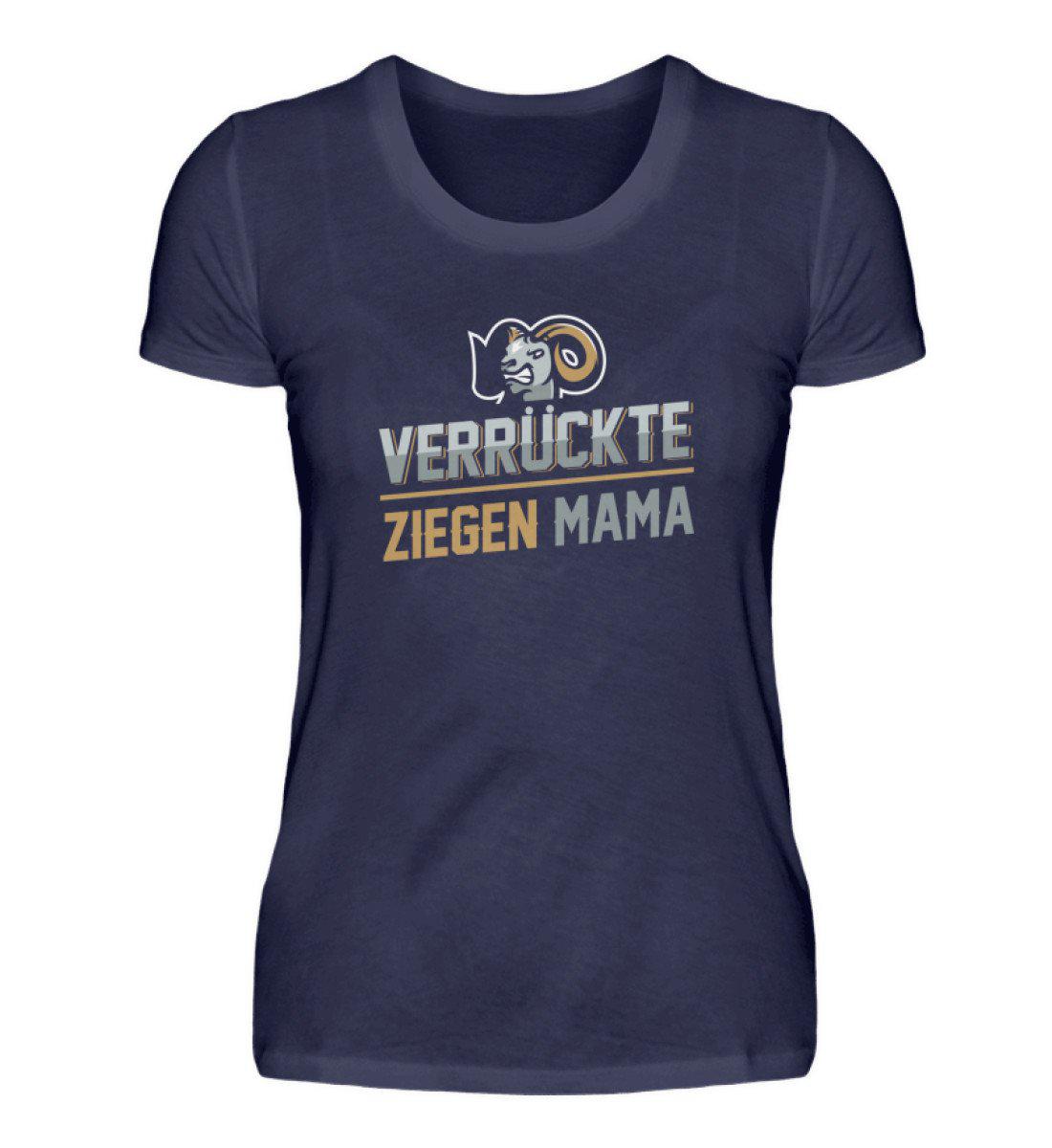 Verrückte Ziegenmama · Damen T-Shirt-Damen Basic T-Shirt-Navy-S-Agrarstarz