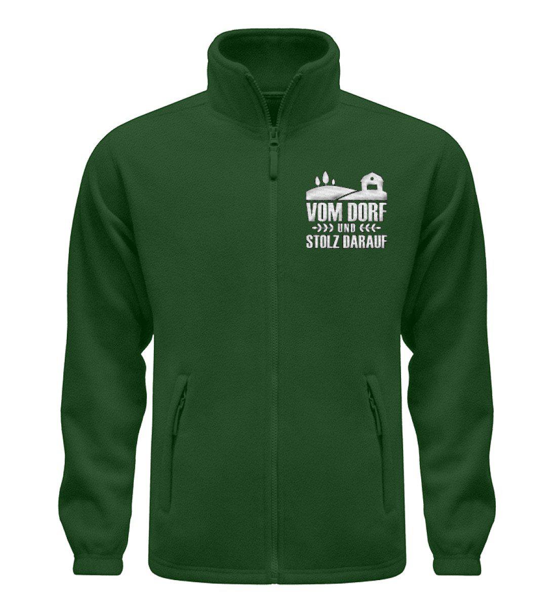 Vom Dorf und stolz · Fleece Jacke mit Stick-Fleece Jacke mit Stick-Dark Green-S-Agrarstarz