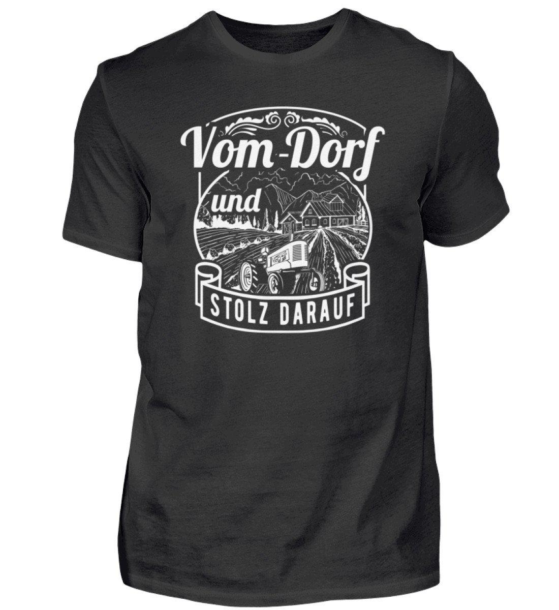Vom Dorf und stolz · Herren T-Shirt-Herren Basic T-Shirt-Black-S-Agrarstarz