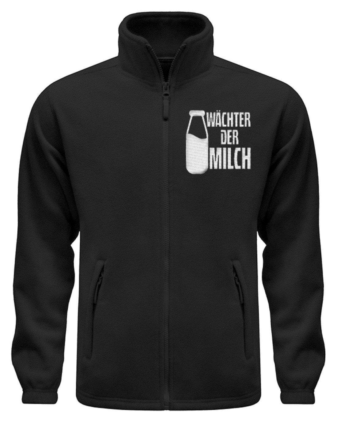 Wächter der Milch · Fleece Jacke mit Stick-Fleece Jacke mit Stick-Black-S-Agrarstarz