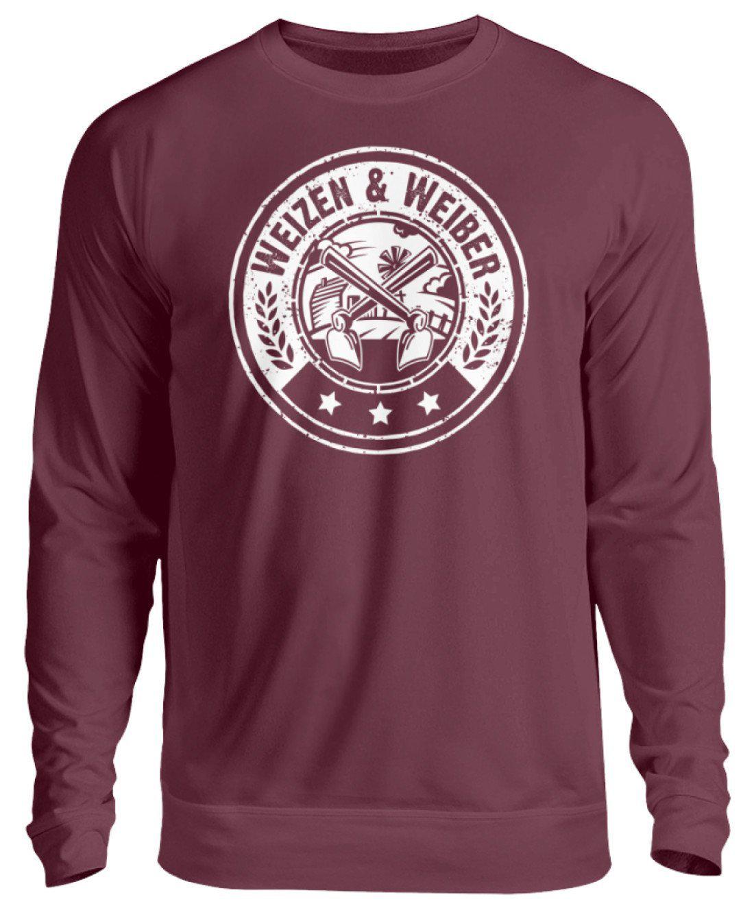 Weizen & Weiber · Unisex Sweatshirt Pullover-Unisex Sweatshirt-Burgundy-S-Agrarstarz
