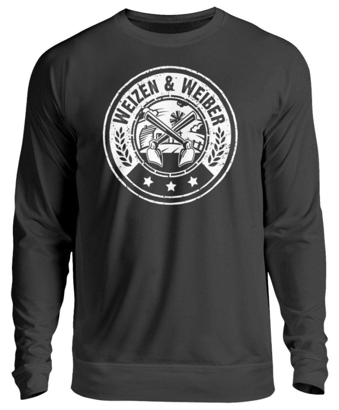 Weizen & Weiber · Unisex Sweatshirt Pullover-Unisex Sweatshirt-Jet Black-S-Agrarstarz