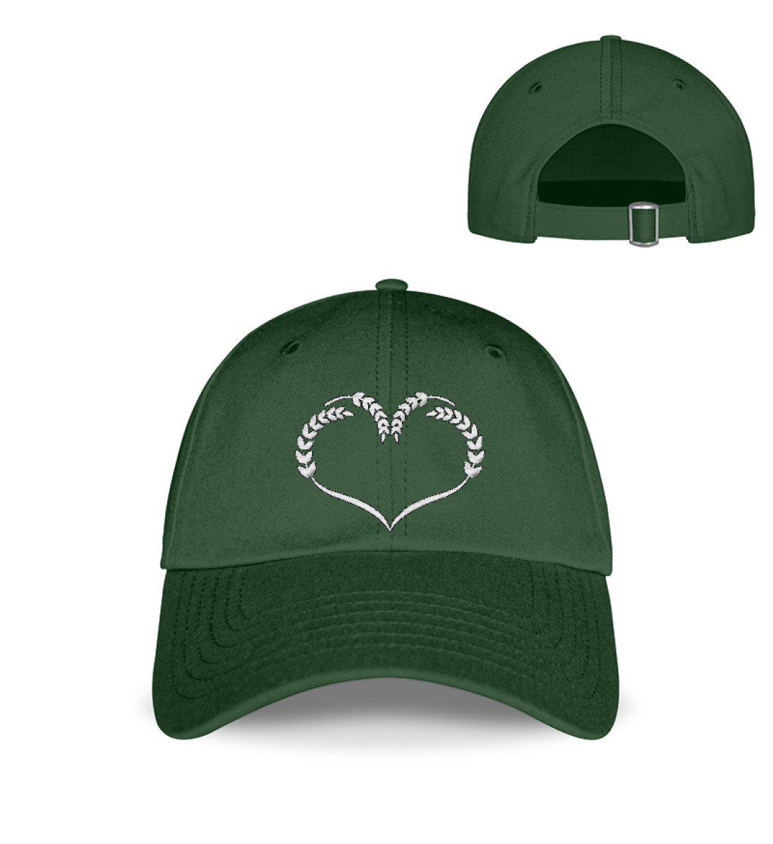 Weizenherz · Kappe-Baseball Cap mit Stick-Bottle Green-Einheitsgröße-Agrarstarz