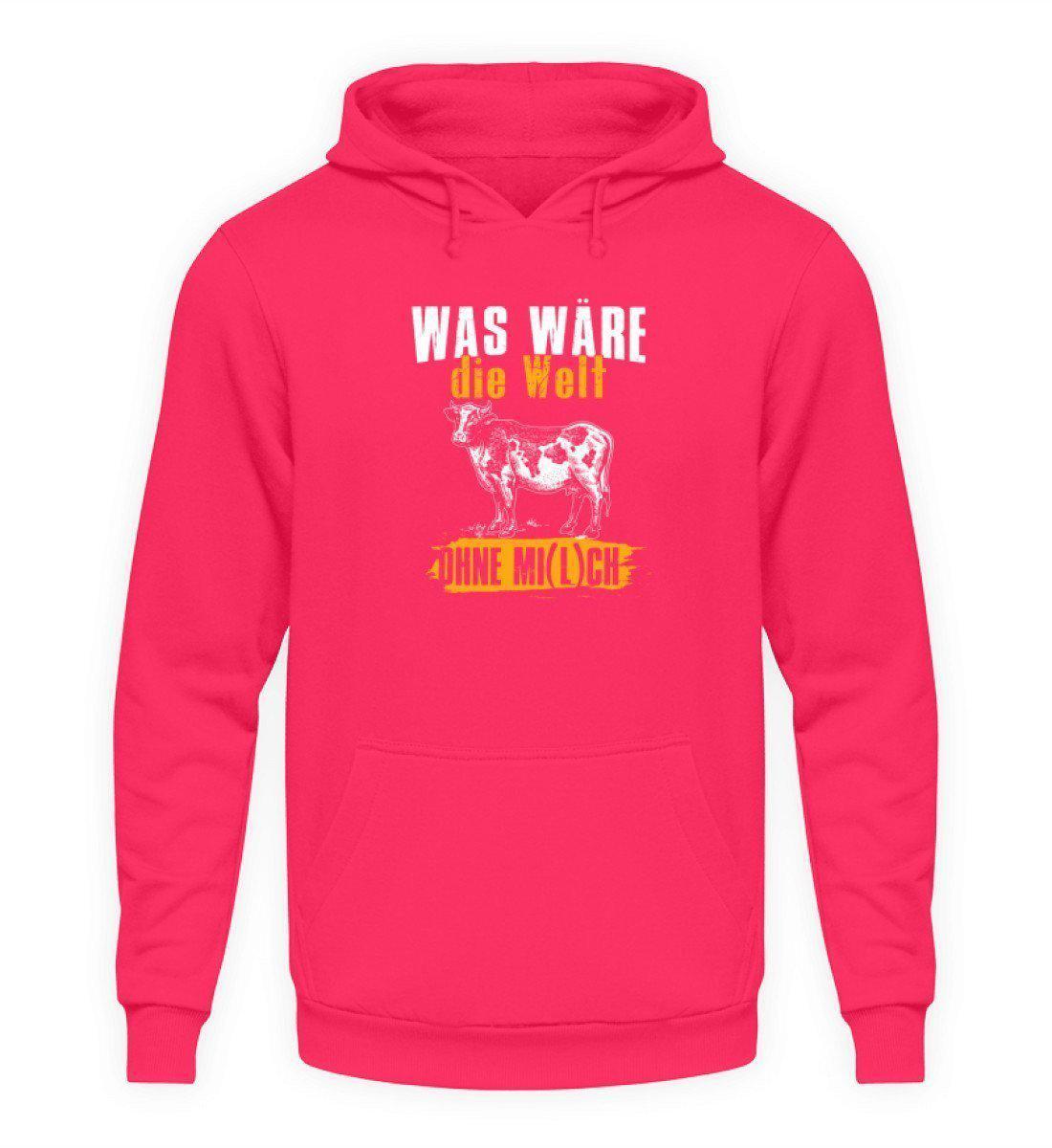 Welt ohne Kühe · Unisex Kapuzenpullover Hoodie-Unisex Hoodie-Hot Pink-L-Agrarstarz