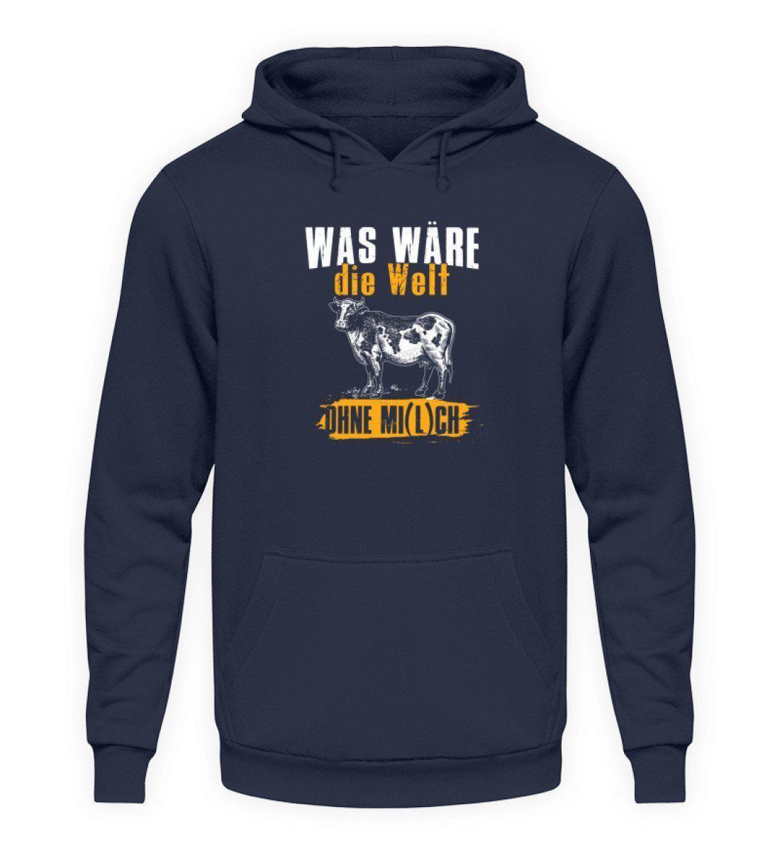 Welt ohne Kühe · Unisex Kapuzenpullover Hoodie-Unisex Hoodie-Oxford Navy-L-Agrarstarz