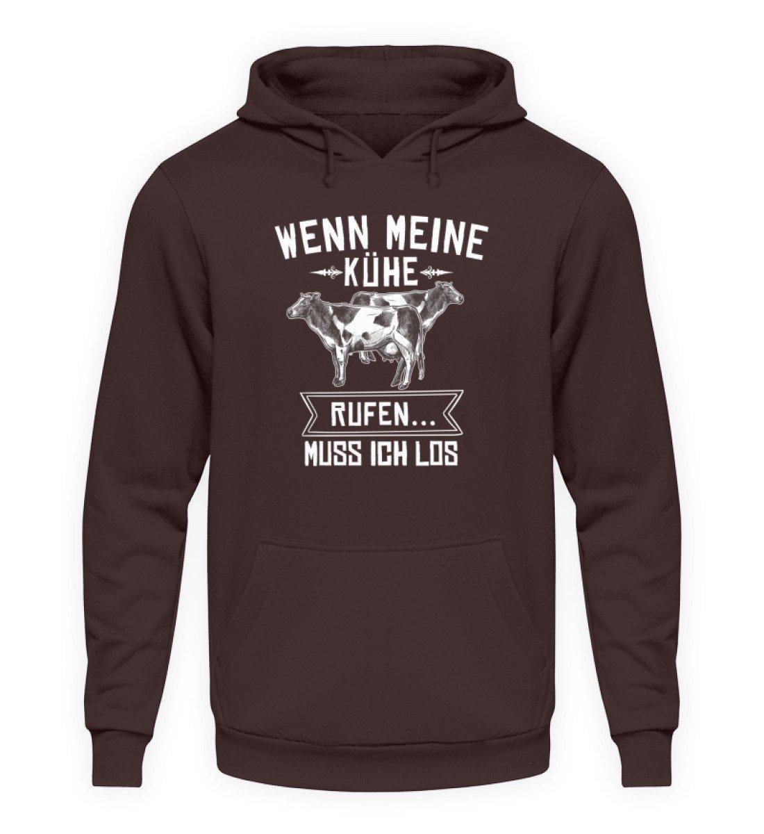 Wenn Kühe rufen · Unisex Kapuzenpullover Hoodie-Unisex Hoodie-Hot Chocolate-L-Agrarstarz