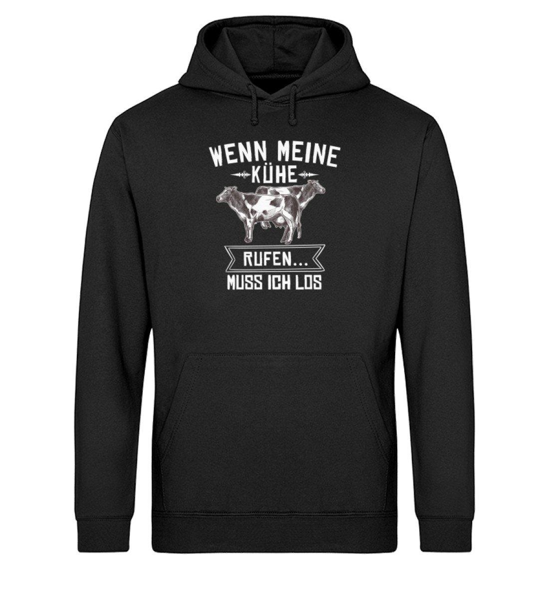 Wenn Kühe rufen · Unisex Organic Hoodie-Drummer Hoodie ST/ST-Black-XS-Agrarstarz