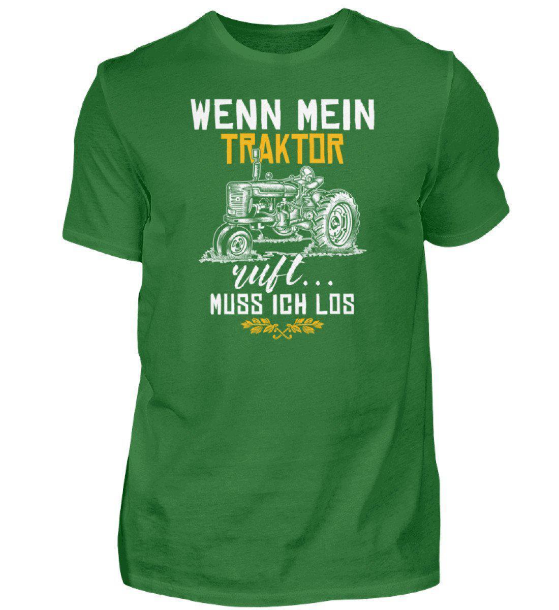 Wenn Traktor ruft · Herren T-Shirt-Herren Basic T-Shirt-Kelly Green-S-Agrarstarz