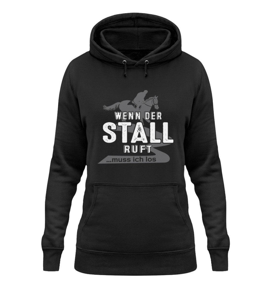 Wenn der Stall ruft · Damen Hoodie-Damen Hoodie-Jet Black-XS-Agrarstarz