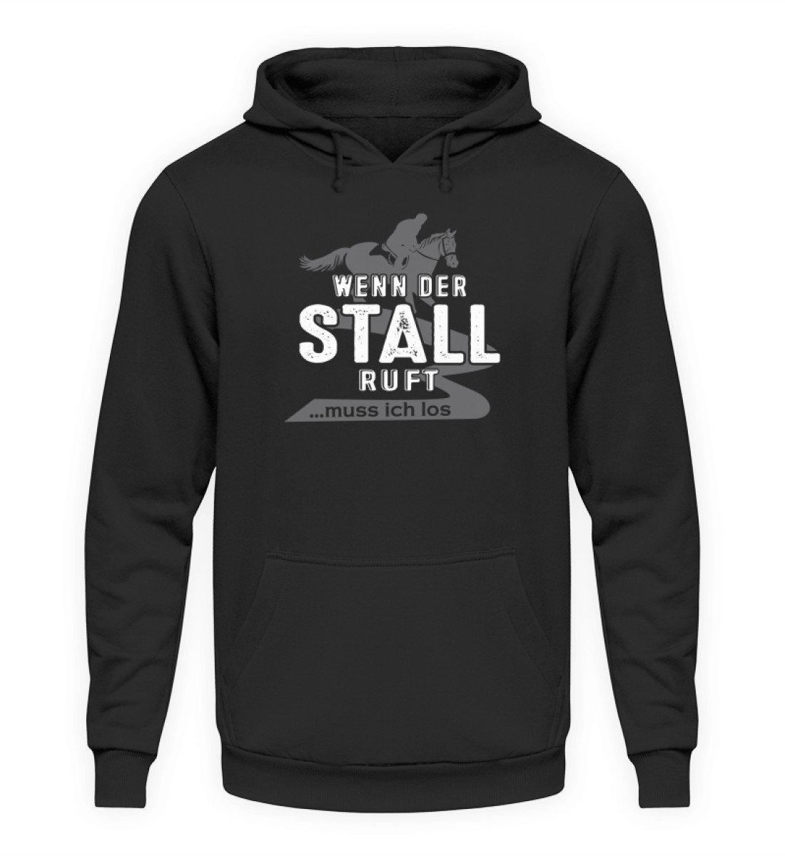 Wenn der Stall ruft · Unisex Kapuzenpullover Hoodie-Unisex Hoodie-Jet Black-S-Agrarstarz