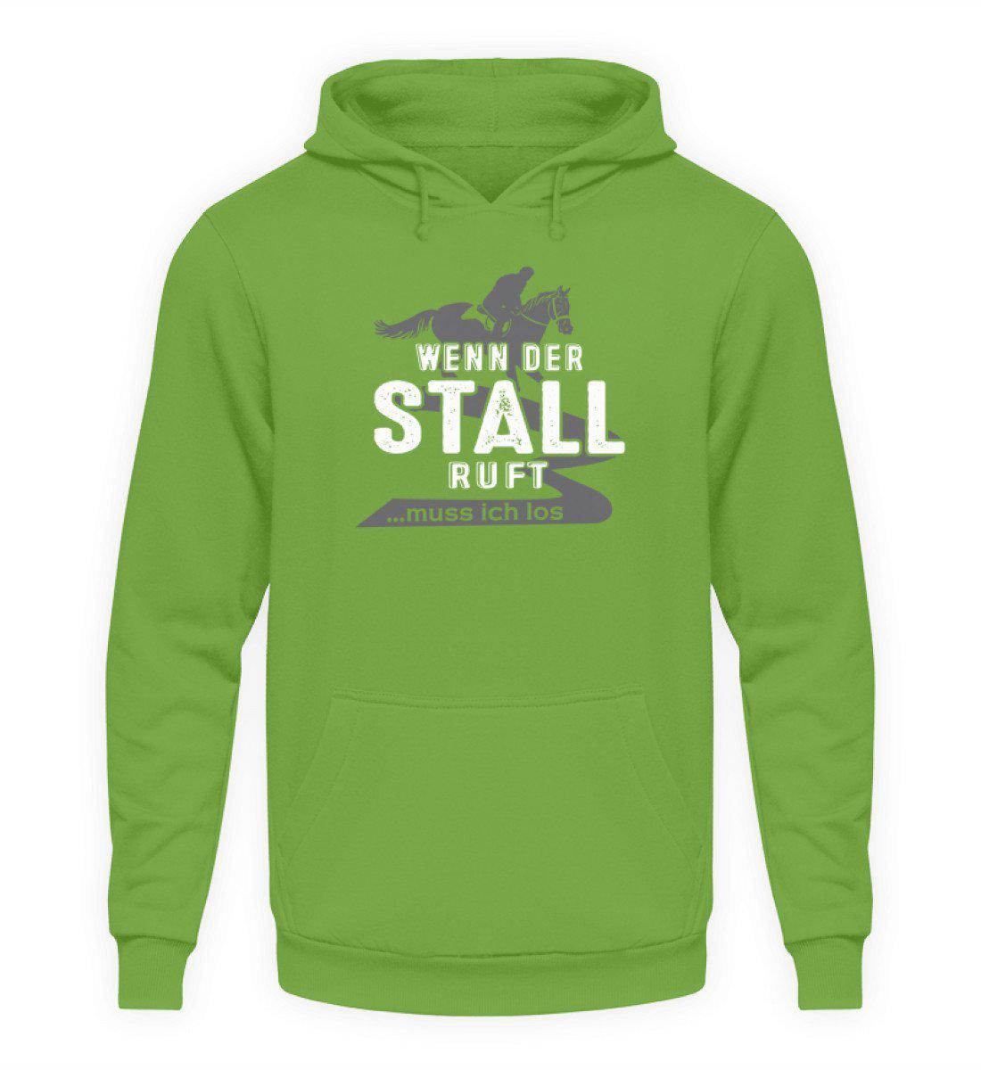 Wenn der Stall ruft · Unisex Kapuzenpullover Hoodie-Unisex Hoodie-LimeGreen-S-Agrarstarz