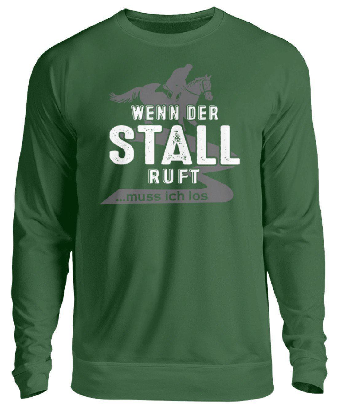 Wenn der Stall ruft · Unisex Sweatshirt Pullover-Unisex Sweatshirt-Bottle Green-S-Agrarstarz