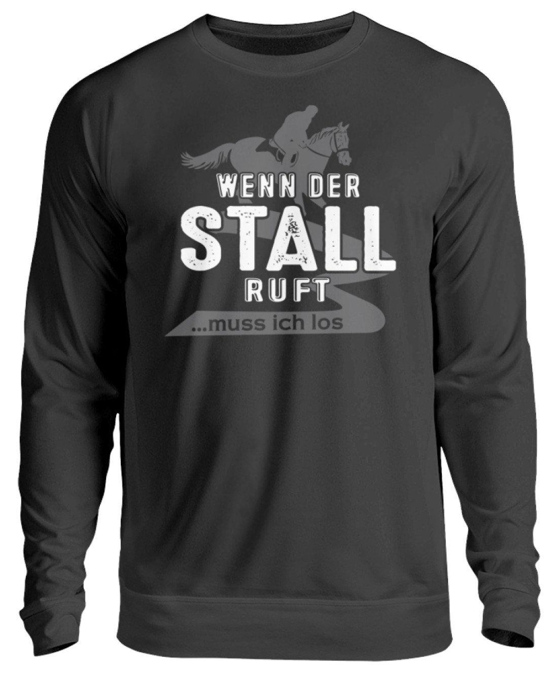 Wenn der Stall ruft · Unisex Sweatshirt Pullover-Unisex Sweatshirt-Jet Black-S-Agrarstarz