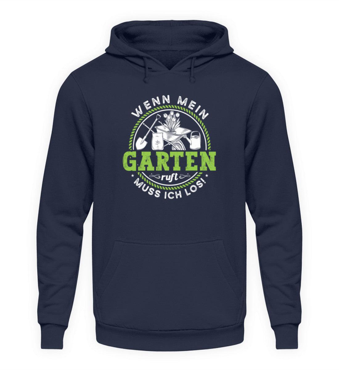 Wenn mein Garten ruft · Unisex Kapuzenpullover Hoodie-Unisex Hoodie-Oxford Navy-S-Agrarstarz