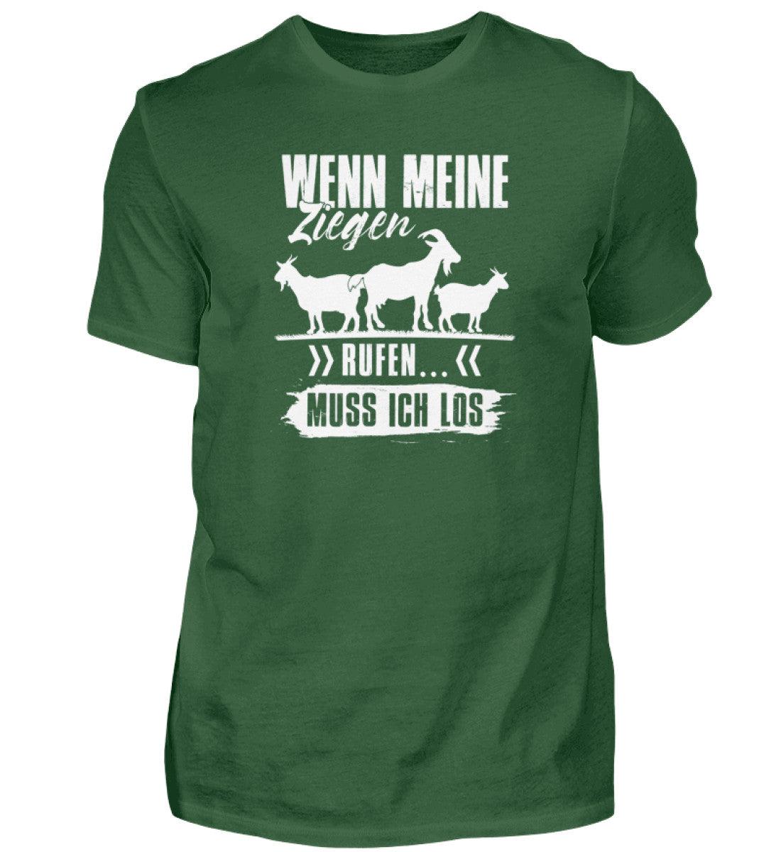 Wenn meine Ziegen rufen · Herren T-Shirt-Herren Basic T-Shirt-Bottle Green-S-Agrarstarz