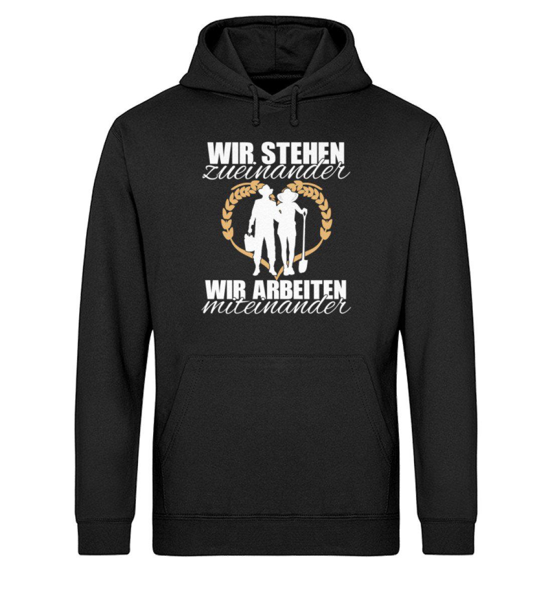 Wir stehen zueinander · Unisex Organic Hoodie-Drummer Hoodie ST/ST-Black-XS-Agrarstarz