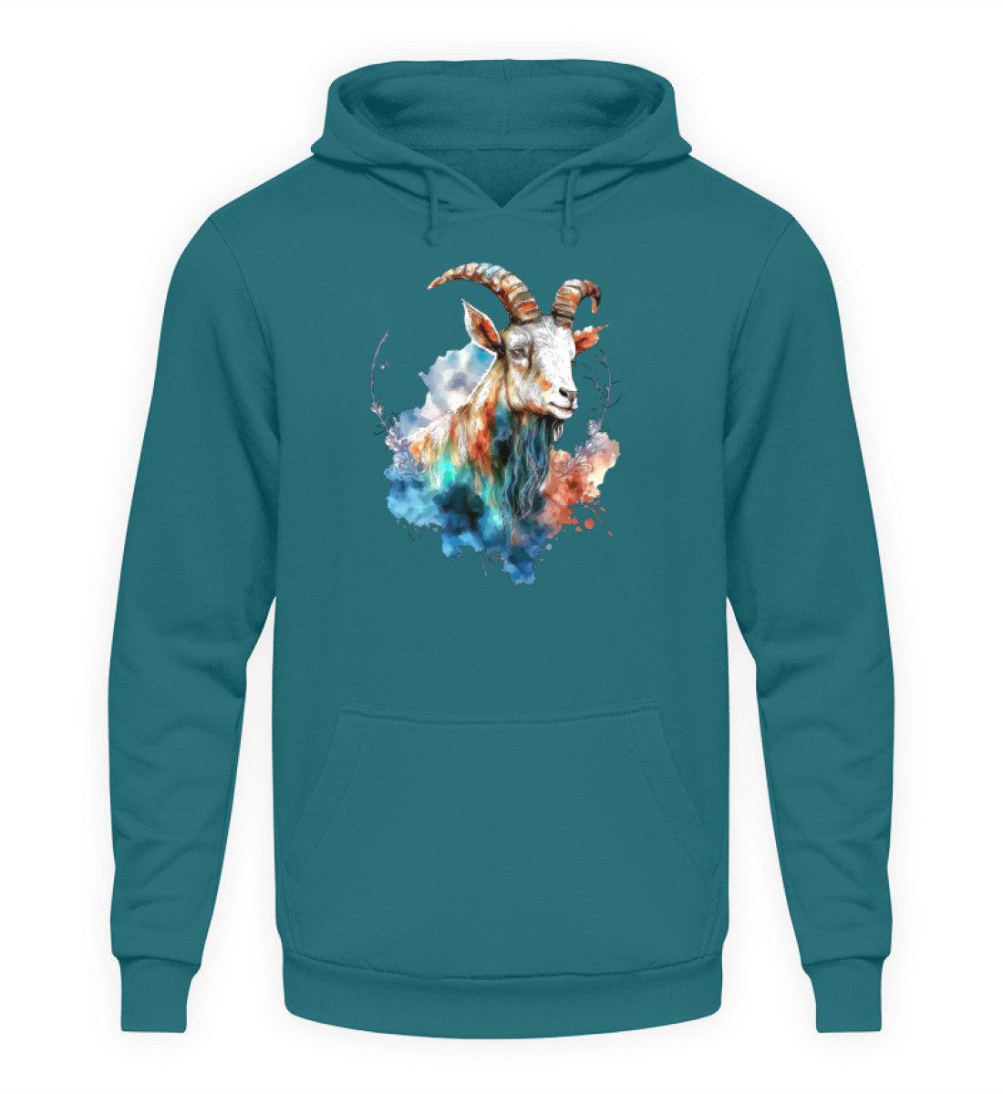 Ziege Wasserfarben 1 · Unisex Kapuzenpullover Hoodie-Unisex Hoodie-Airforce Blue-XS-Agrarstarz