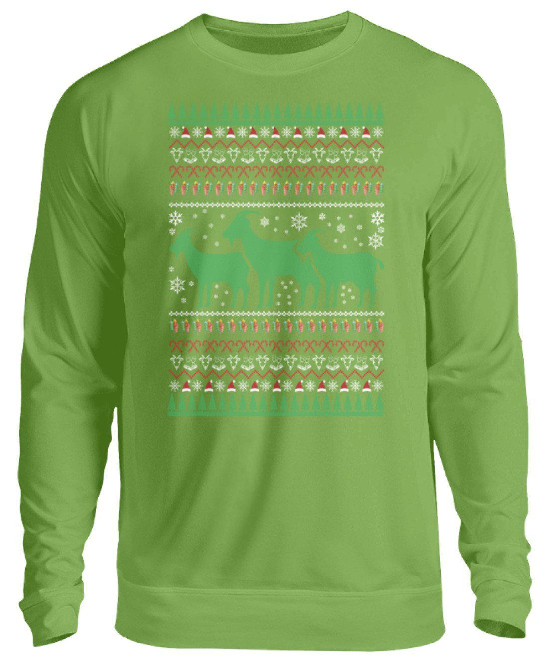 Ziegen 3 Ugly Christmas · Unisex Sweatshirt Pullover-Unisex Sweatshirt-LimeGreen-S-Agrarstarz