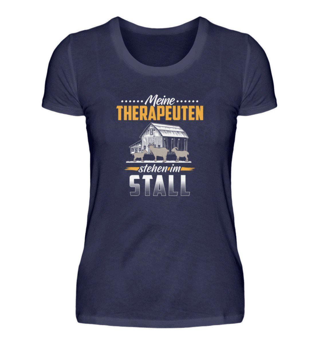 Ziegen Therapeuten · Damen T-Shirt-Damen Basic T-Shirt-Navy-S-Agrarstarz