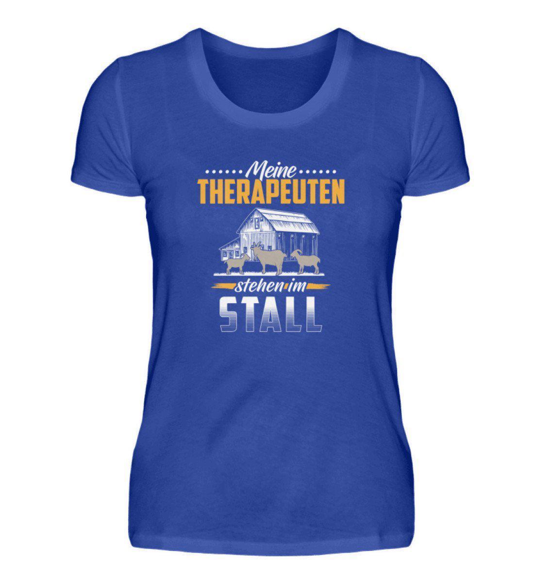 Ziegen Therapeuten · Damen T-Shirt-Damen Basic T-Shirt-Neon Blue-S-Agrarstarz