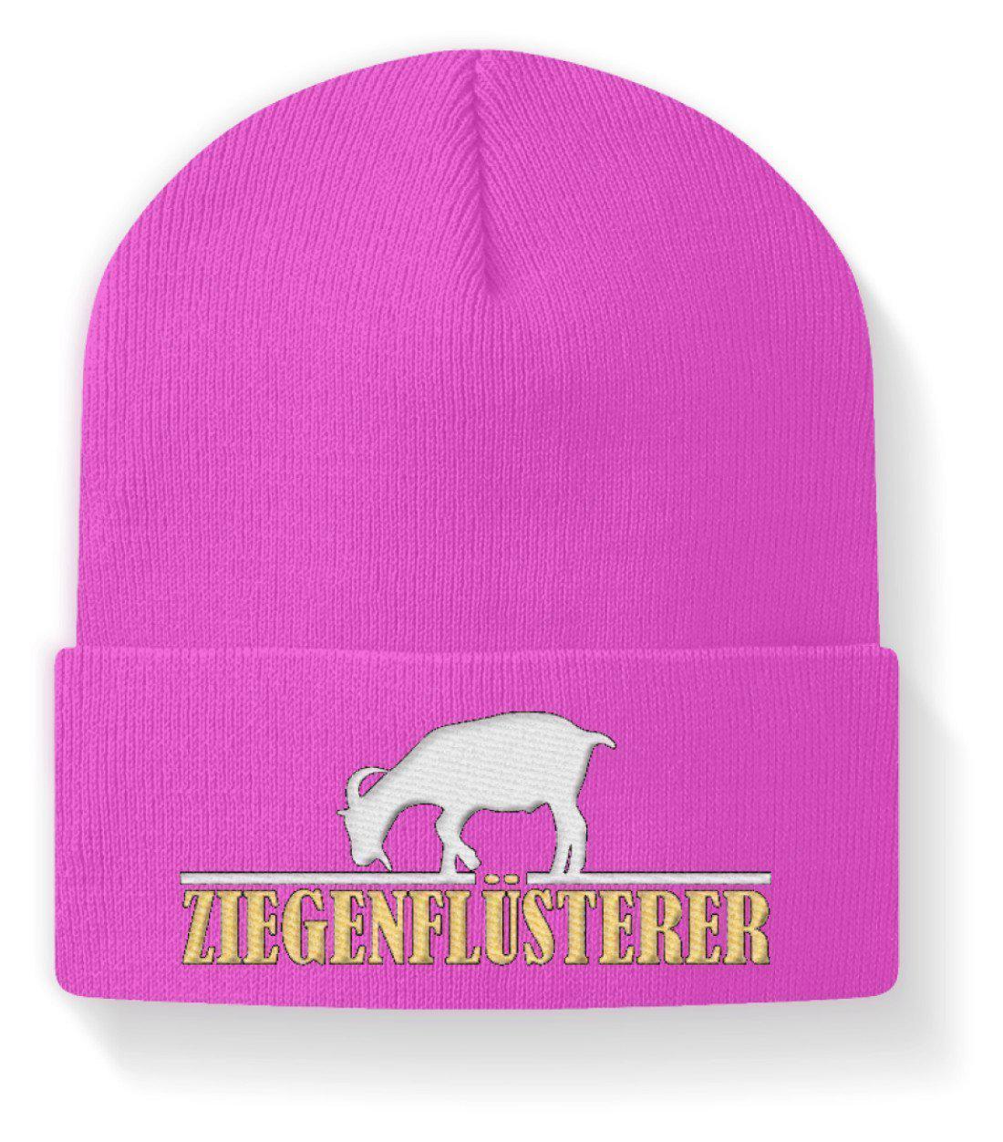 Ziegenflüsterer · Beanie Mütze-Beanie mit Stick-Fuchsia-M-Agrarstarz