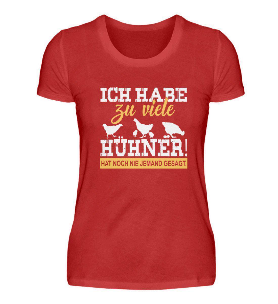 Zu viele Hühner · Damen T-Shirt-Damen Basic T-Shirt-Red-S-Agrarstarz
