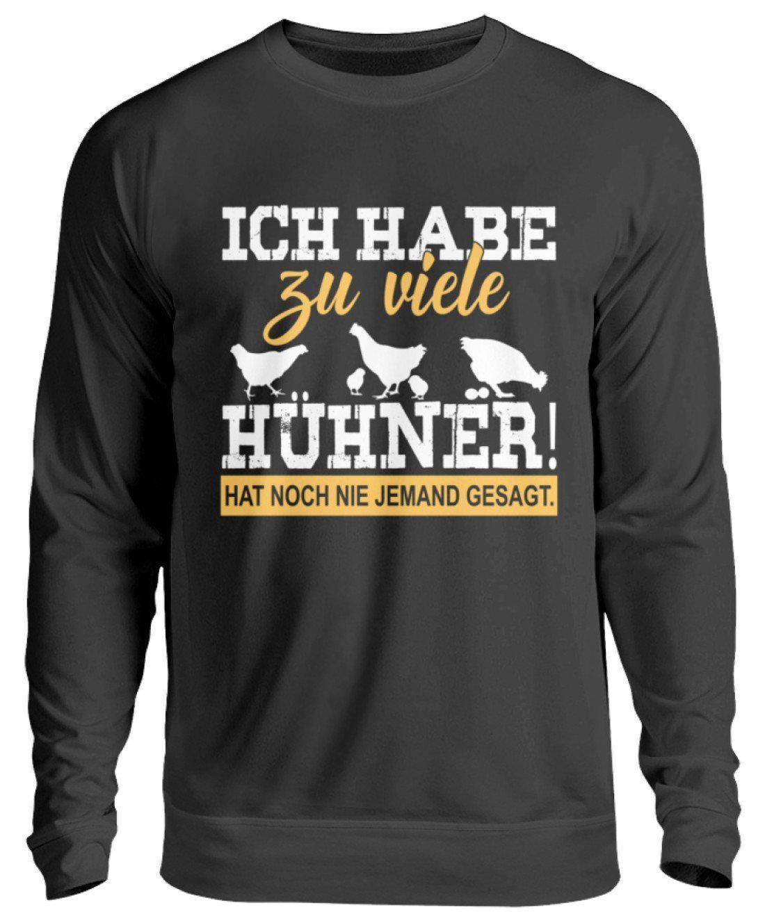 Zu viele Hühner · Unisex Sweatshirt Pullover-Unisex Sweatshirt-Jet Black-S-Agrarstarz