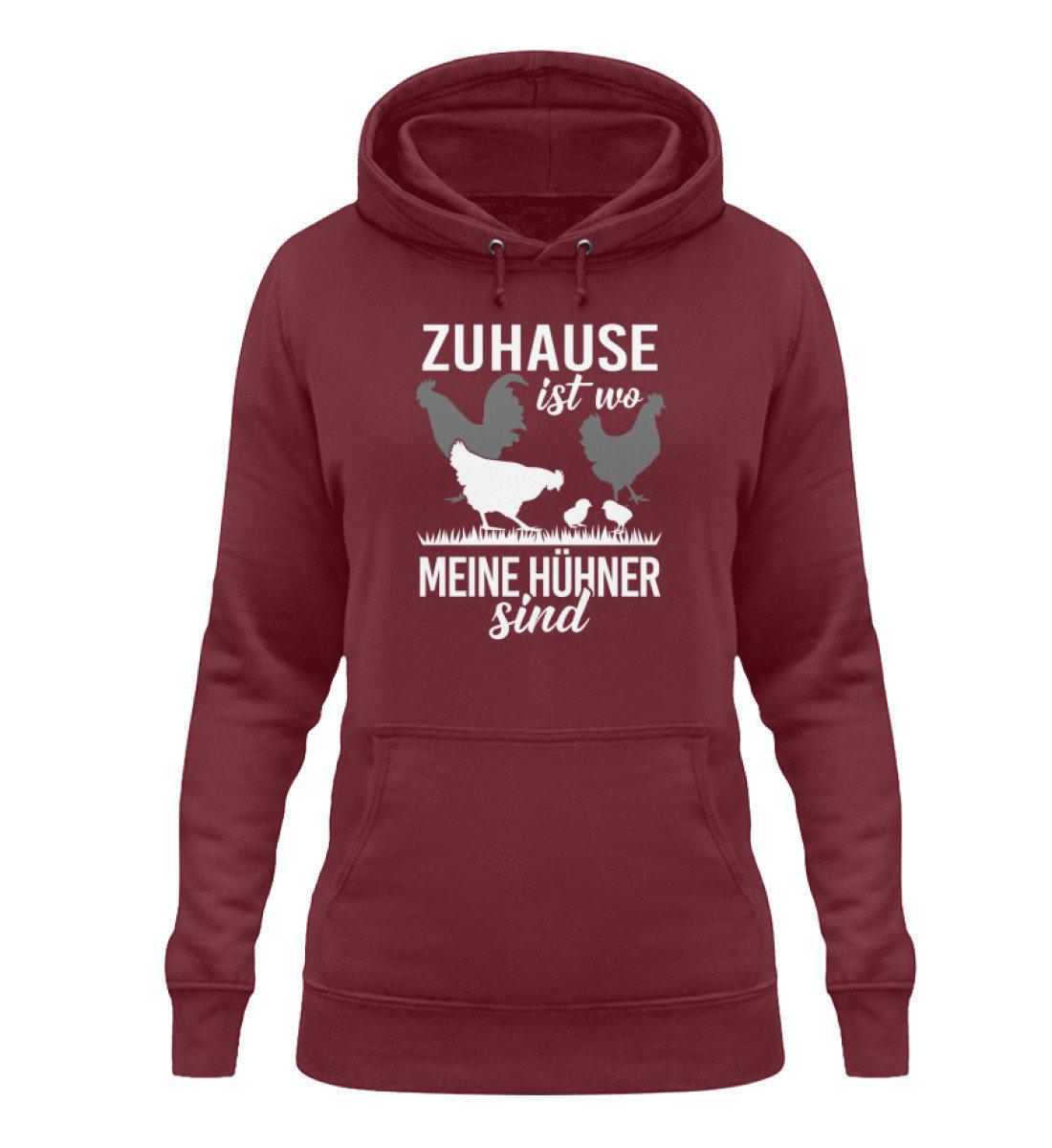 Zuhause Hühner · Damen Hoodie-Damen Hoodie-Burgundy-XS-Agrarstarz