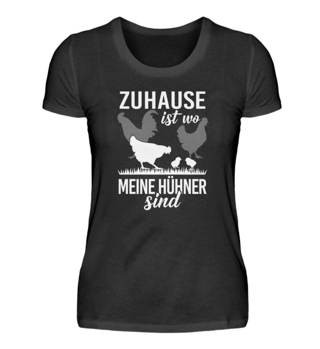 Zuhause Hühner · Damen T-Shirt-Damen Basic T-Shirt-Black-S-Agrarstarz
