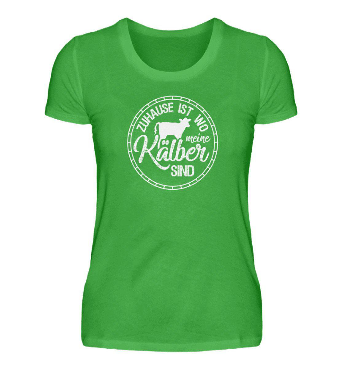 Zuhause Kälber · Damen T-Shirt-Damen Basic T-Shirt-Green Apple-S-Agrarstarz