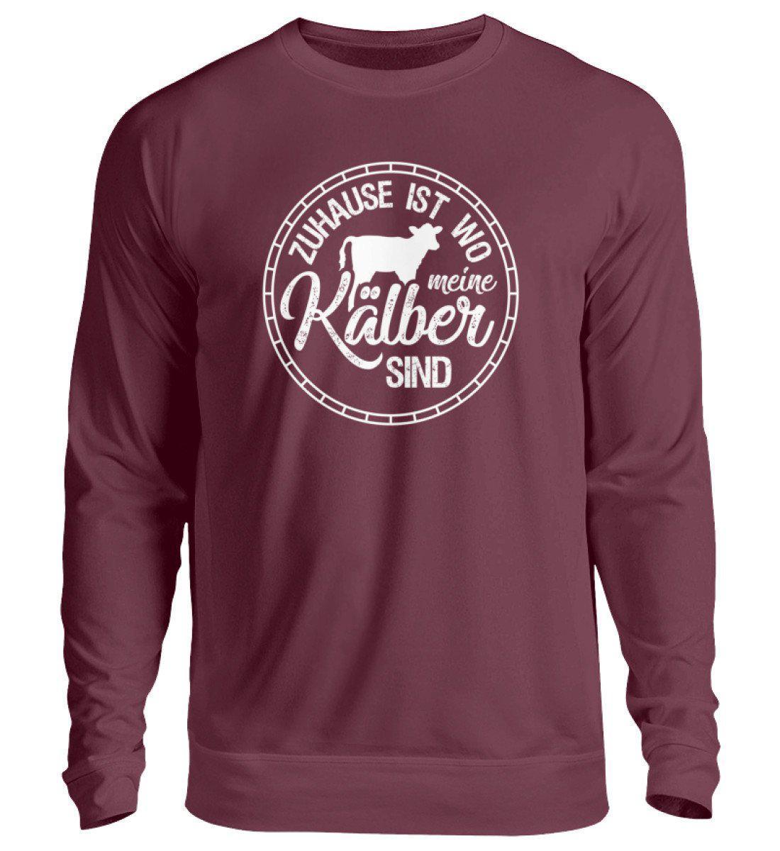 Zuhause Kälber · Unisex Sweatshirt Pullover-Unisex Sweatshirt-Burgundy-S-Agrarstarz