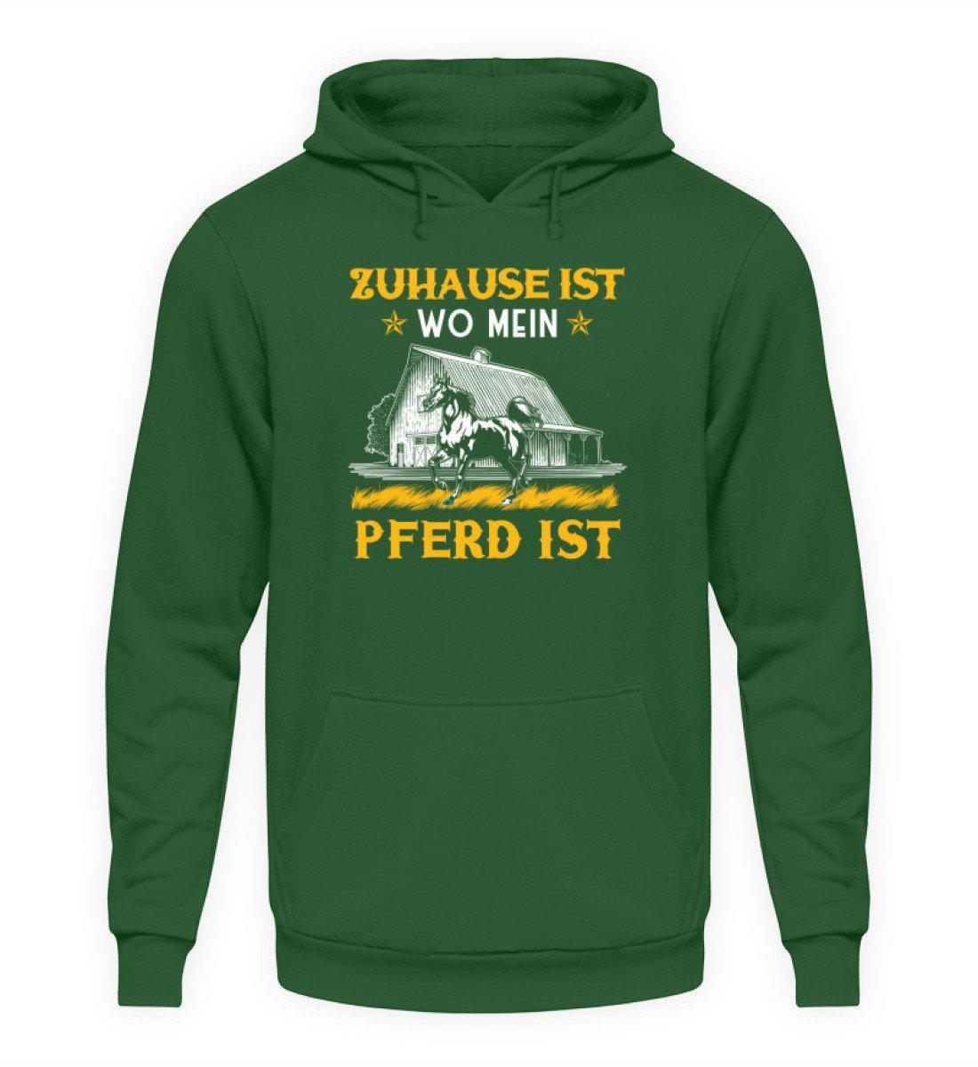 Zuhause Pferde · Unisex Kapuzenpullover Hoodie-Unisex Hoodie-Bottle Green-S-Agrarstarz