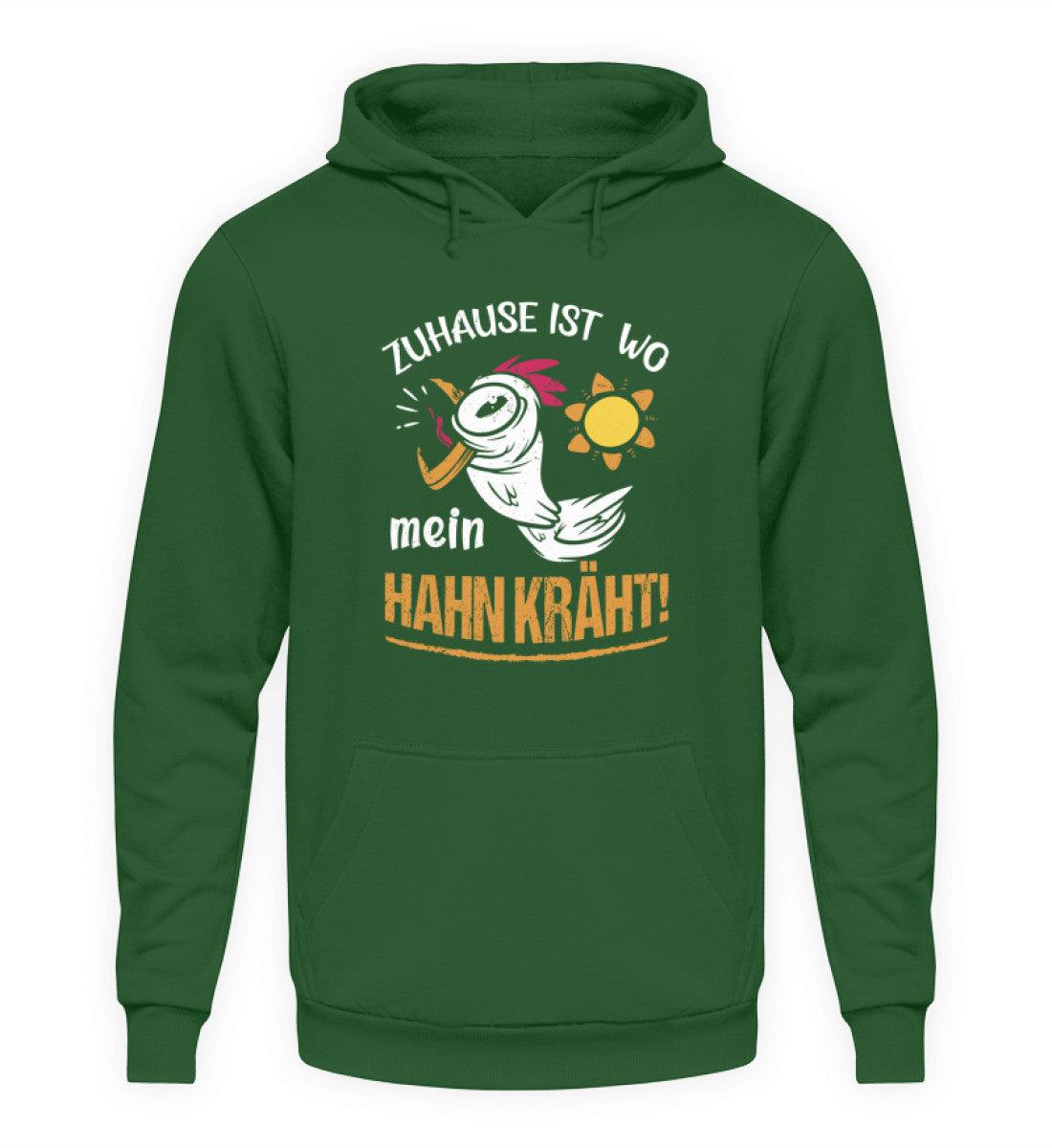 Zuhause ist wo mein Hahn kräht · Unisex Kapuzenpullover Hoodie-Unisex Hoodie-Bottle Green-S-Agrarstarz
