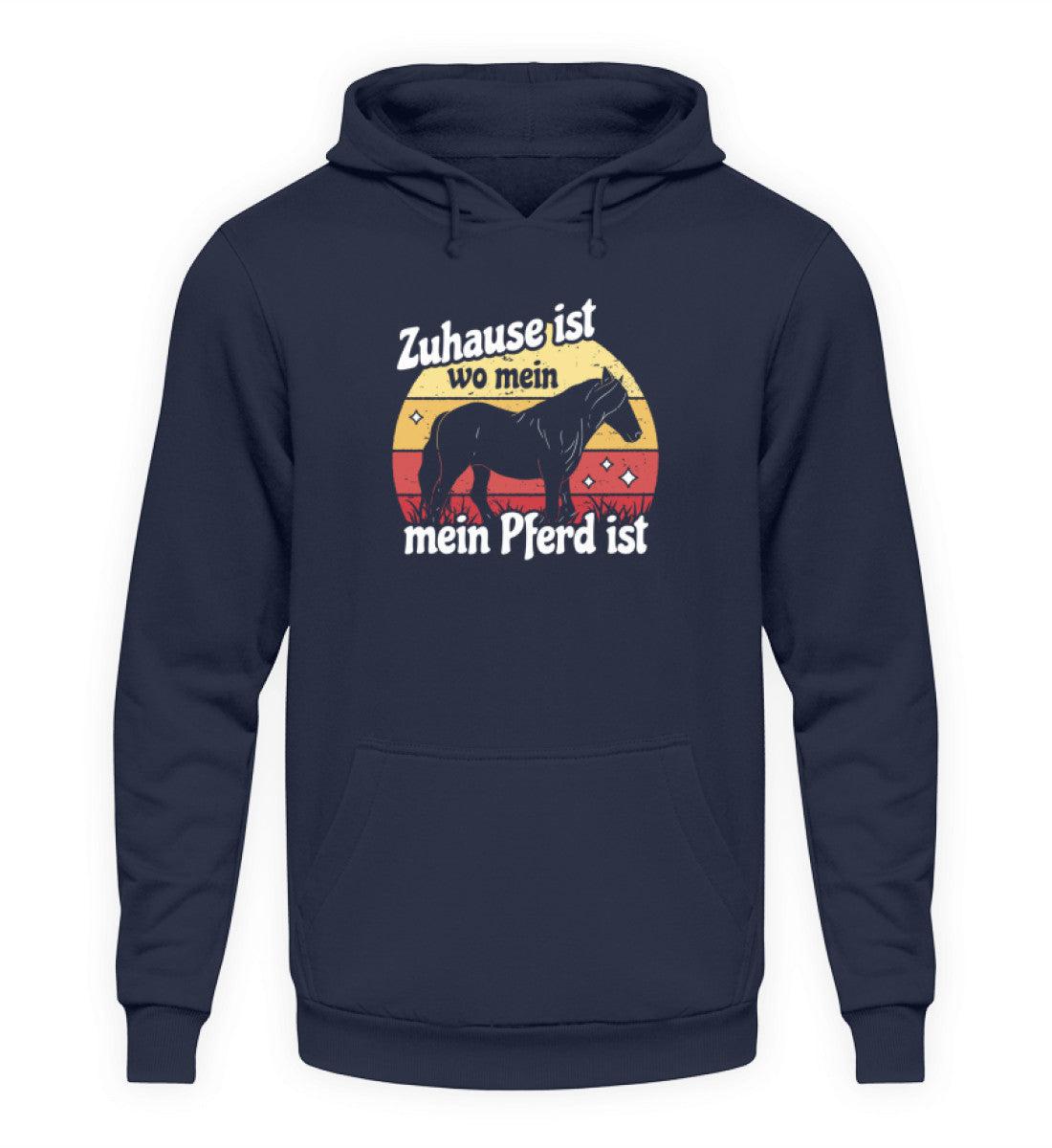 Zuhause ist wo mein pferd ist · Unisex Kapuzenpullover Hoodie-Unisex Hoodie-Oxford Navy-S-Agrarstarz