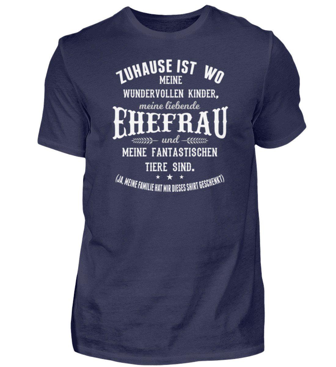 Zuhause ist wo meine Familie ist Papa · Herren T-Shirt-Herren Basic T-Shirt-Navy-S-Agrarstarz