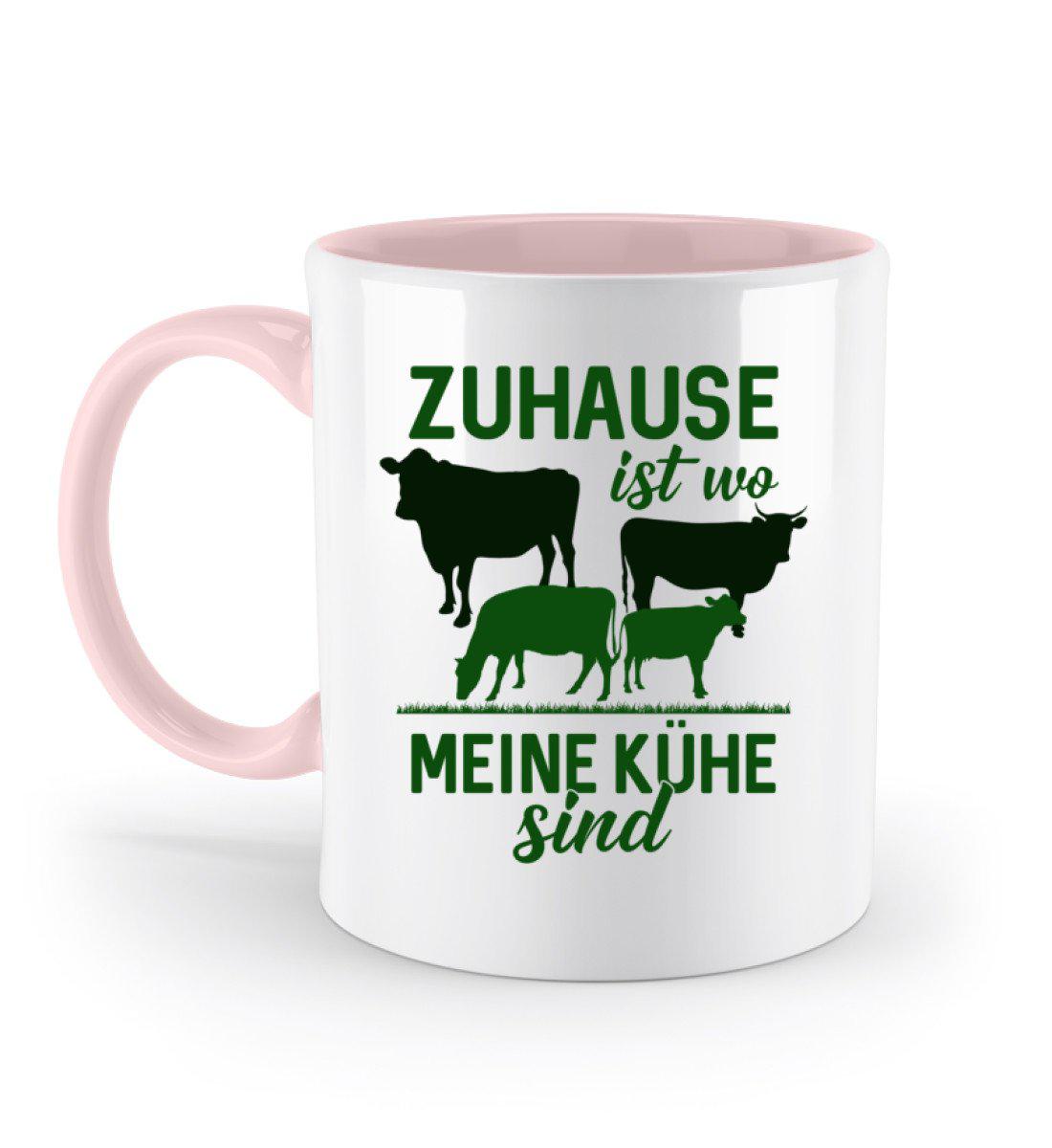 Zuhause ist wo meine Kühe sind · Keramik Tasse zweifarbig-Keramik Tasse Zweifarbig-Powder Pink-330ml-Agrarstarz