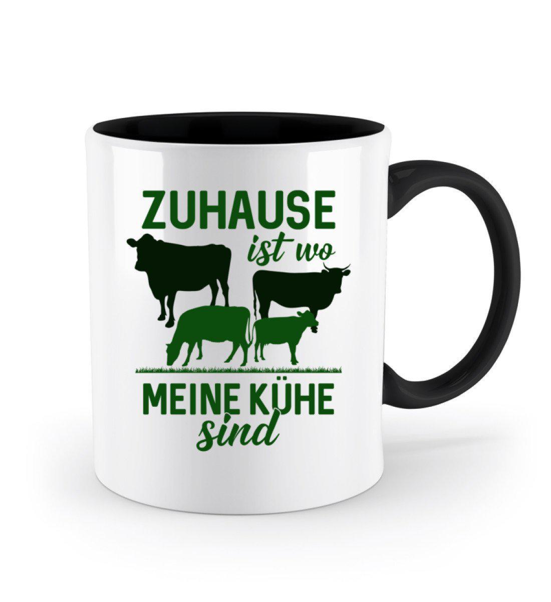 Zuhause ist wo meine Kühe sind · Keramik Tasse zweifarbig-Keramik Tasse Zweifarbig-Agrarstarz