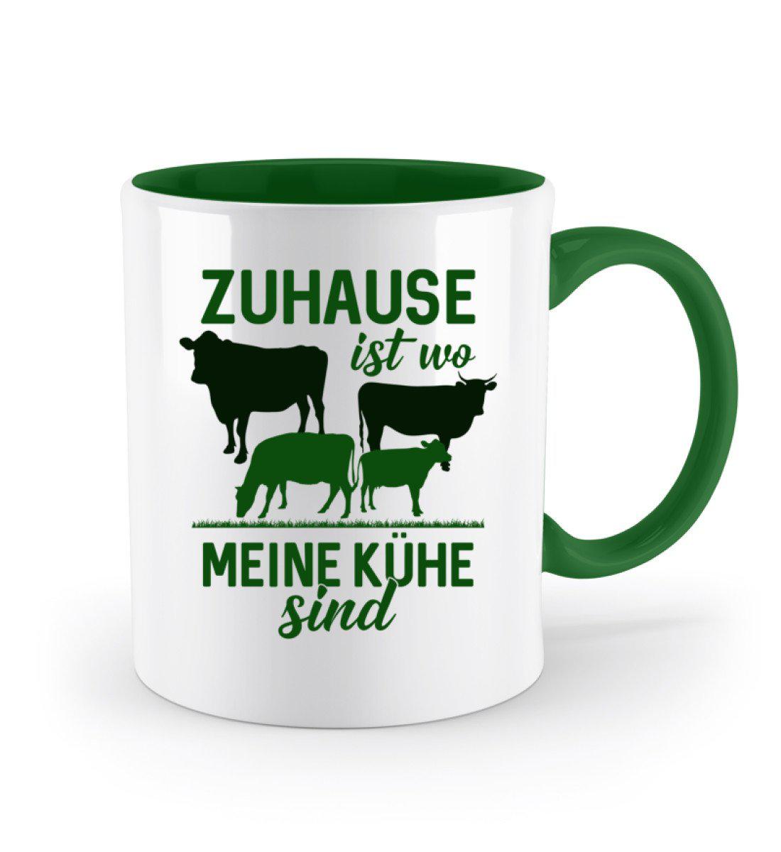 Zuhause ist wo meine Kühe sind · Keramik Tasse zweifarbig-Keramik Tasse Zweifarbig-Agrarstarz