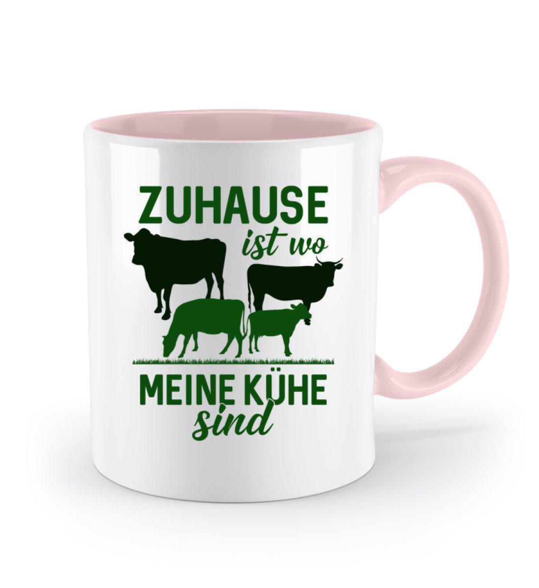 Zuhause ist wo meine Kühe sind · Keramik Tasse zweifarbig-Keramik Tasse Zweifarbig-Agrarstarz