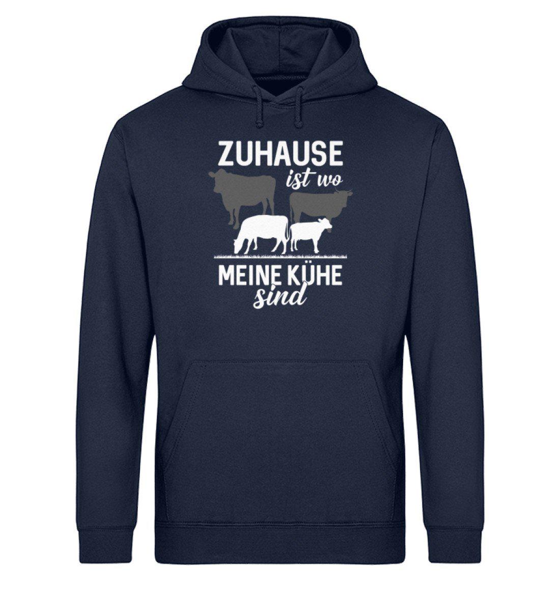 Zuhause ist wo meine Kühe sind · Unisex Organic Hoodie-Drummer Hoodie ST/ST-French Navy-XS-Agrarstarz