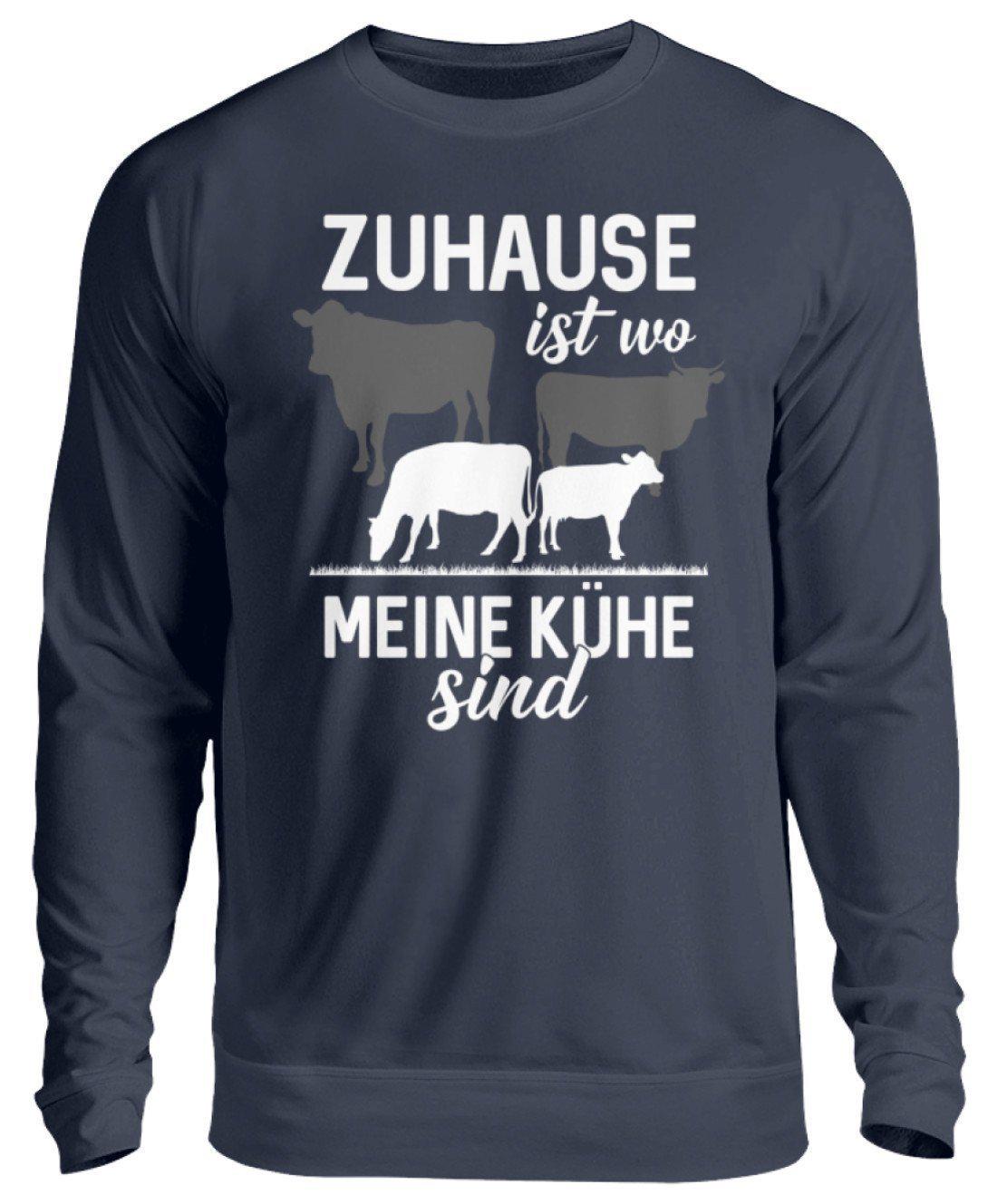 Zuhause ist wo meine Kühe sind · Unisex Sweatshirt Pullover-Unisex Sweatshirt-Oxford Navy-S-Agrarstarz