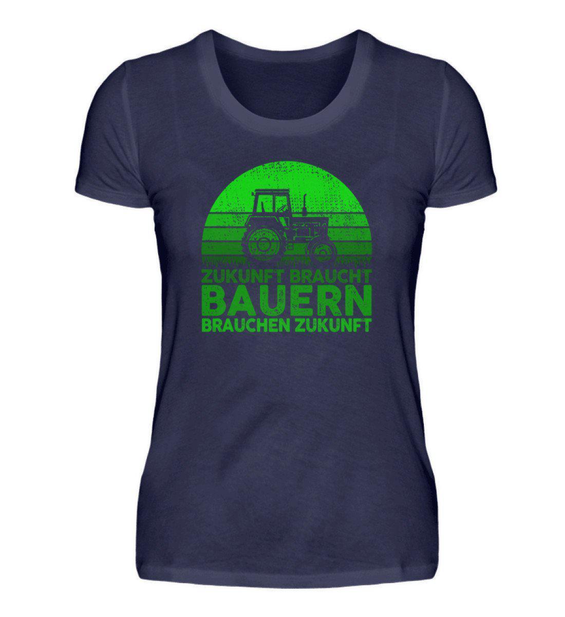 Zukunft braucht Bauern · Damen T-Shirt-Damen Basic T-Shirt-Navy-S-Agrarstarz