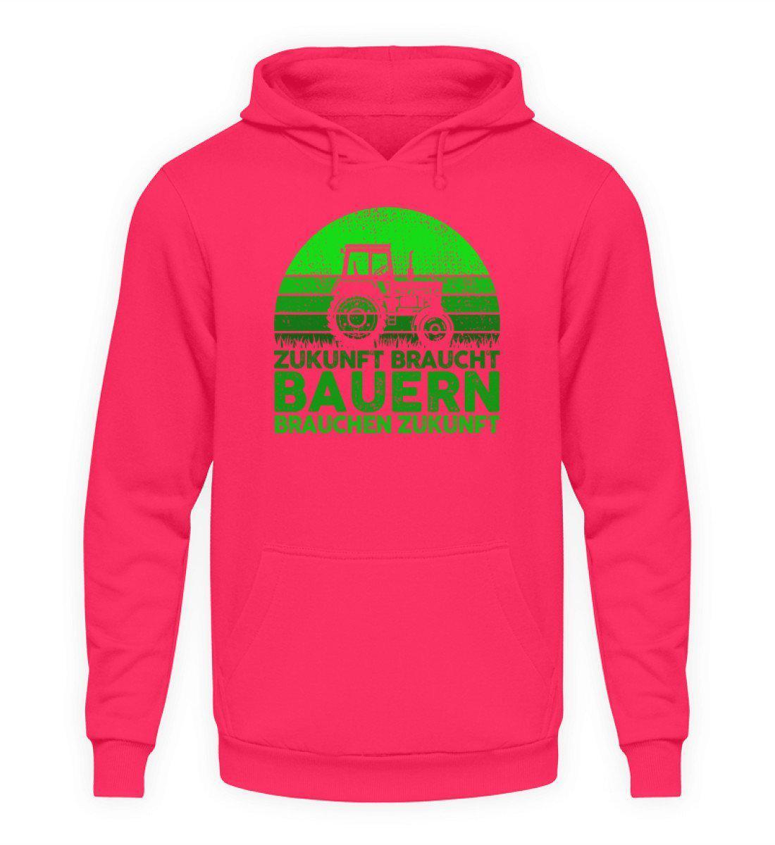 Zukunft braucht Bauern · Unisex Kapuzenpullover Hoodie-Unisex Hoodie-Hot Pink-L-Agrarstarz