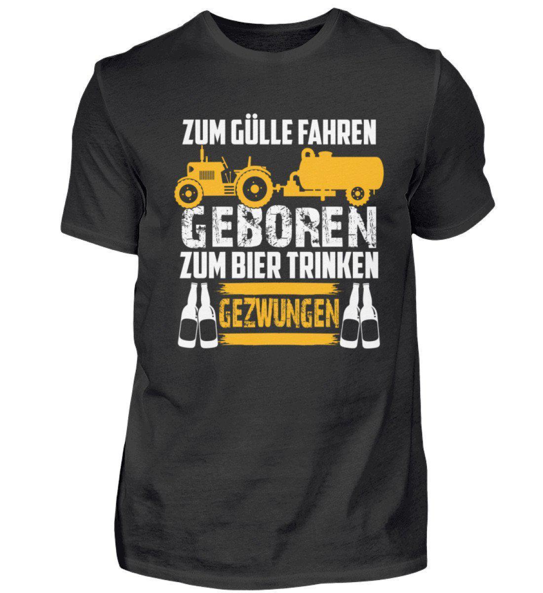 Zum Gülle fahren geboren · Herren T-Shirt-Herren Basic T-Shirt-Black-S-Agrarstarz