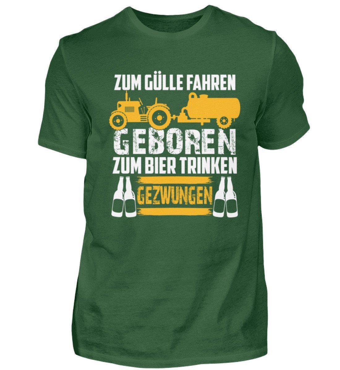 Zum Gülle fahren geboren · Herren T-Shirt-Herren Basic T-Shirt-Bottle Green-S-Agrarstarz