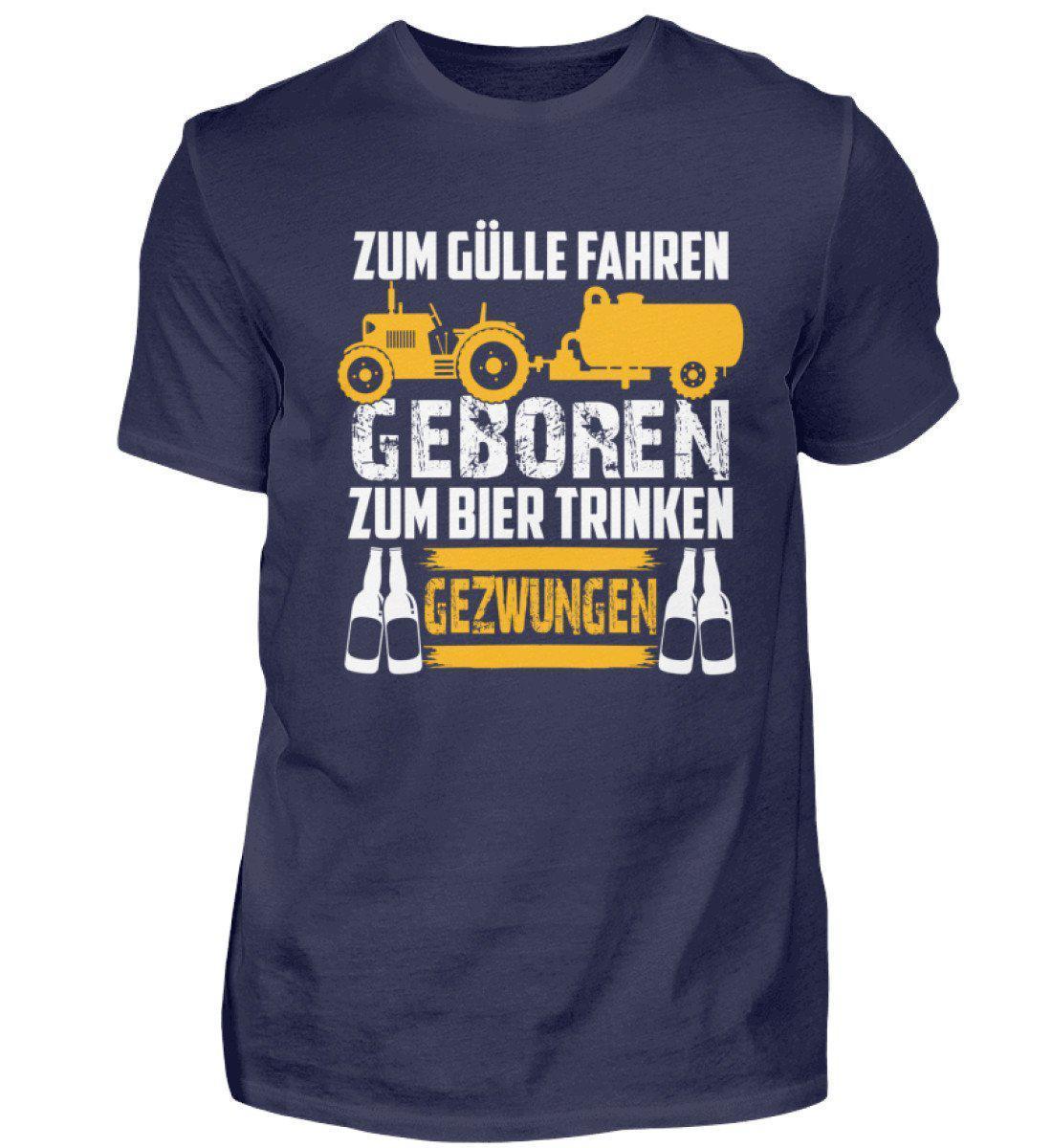 Zum Gülle fahren geboren · Herren T-Shirt-Herren Basic T-Shirt-Navy-S-Agrarstarz