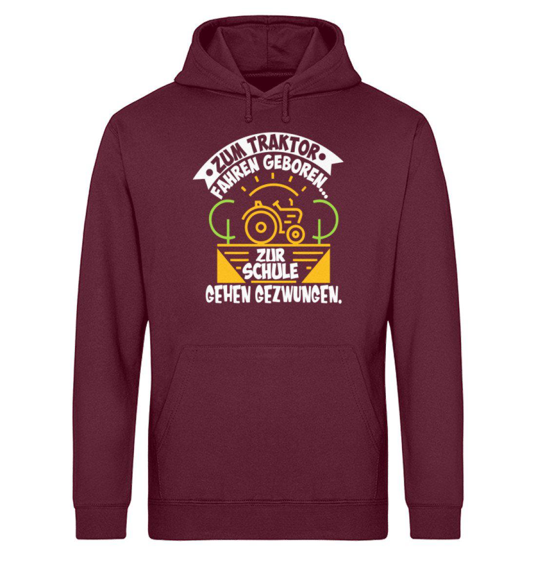 Zum Traktor fahren geboren · Unisex Organic Hoodie-Drummer Hoodie ST/ST-Burgundy-XS-Agrarstarz
